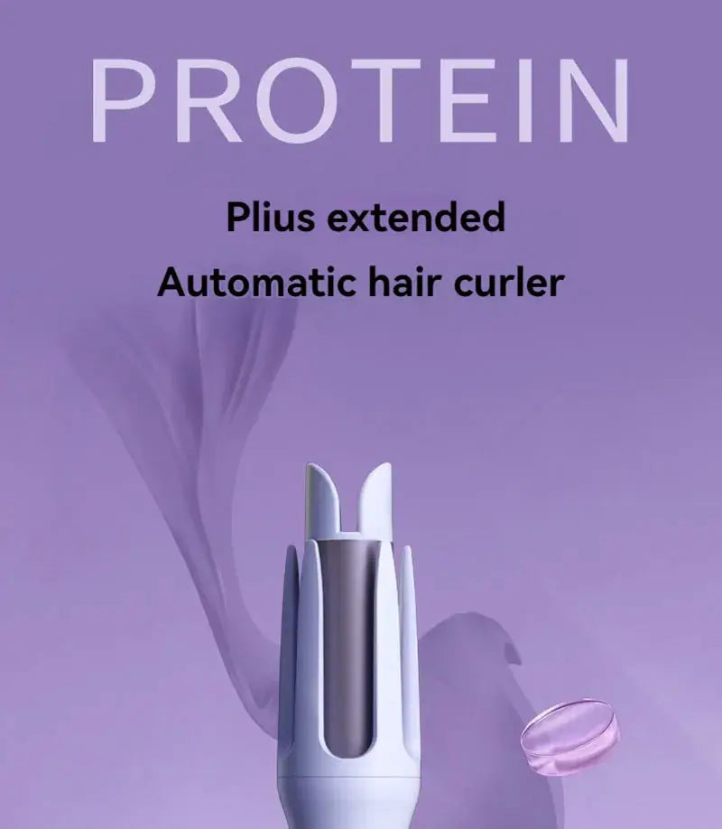 Automatic hair curler, portable white mini electric curler with dual barrels for lasting curls