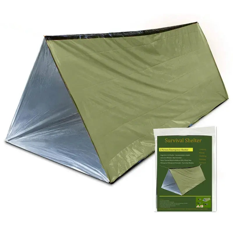 Emergency Tube Tent For Two People Waterproof Windproof Portable Camping Shelter For Outdoor Adventures