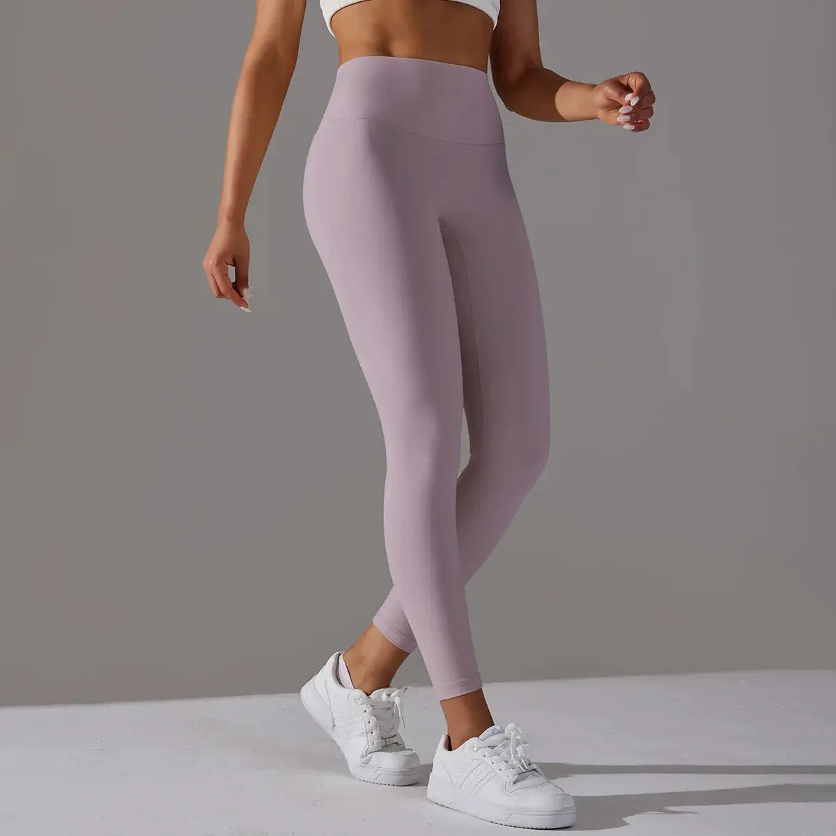 Simples Market high-waist lavender leggings for women, gym/fitness tights