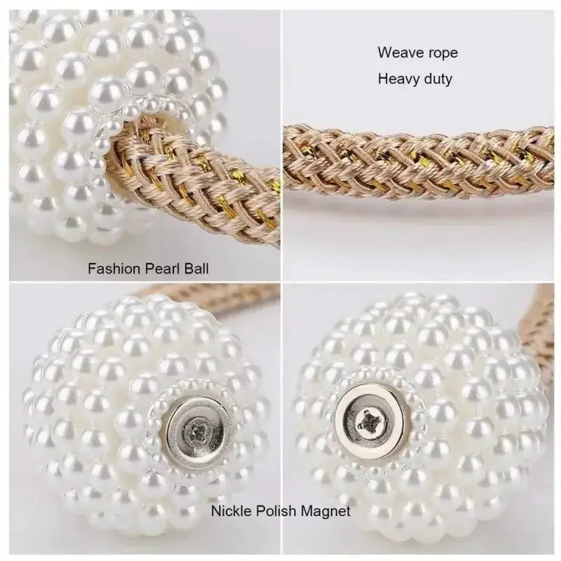 Pearl Magnetic Curtain Clips Tie Back Buckles European Style Curtain Holdbacks No Drill Easy Install