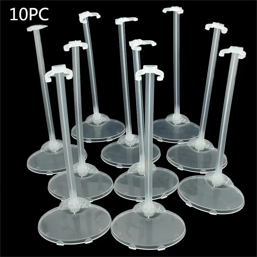 10 Or 20 PCS Transparent Stand Supports For Dolls And Figures Clear Display Holder For Mannequins