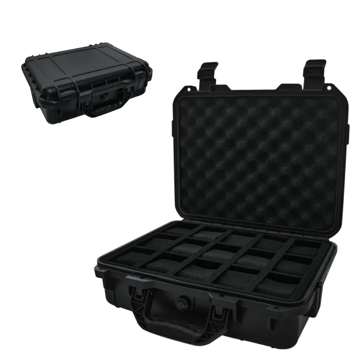 TimeGuard 8 By 15 Slot Watch Collection Storage Box Moisture Proof Mildew Resistant Thickened Plastic With Sponge Padding