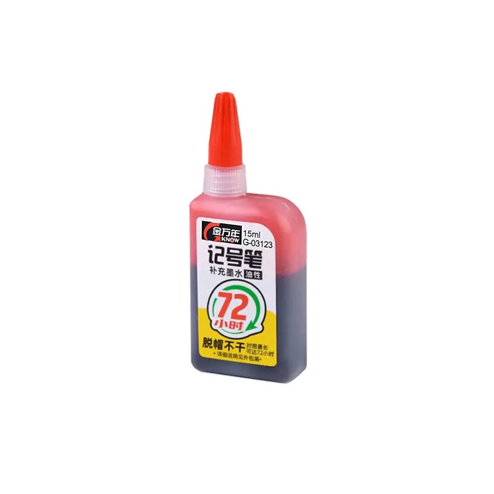 Simples Market marker pen bottle with red cap and two-tone pink-to-dark body.