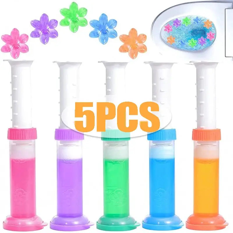Toilet Gel Stamp Kit 12 Count With 6 Scents Toilet Bowl Cleaner Gel Air Freshener Flower Fragrance