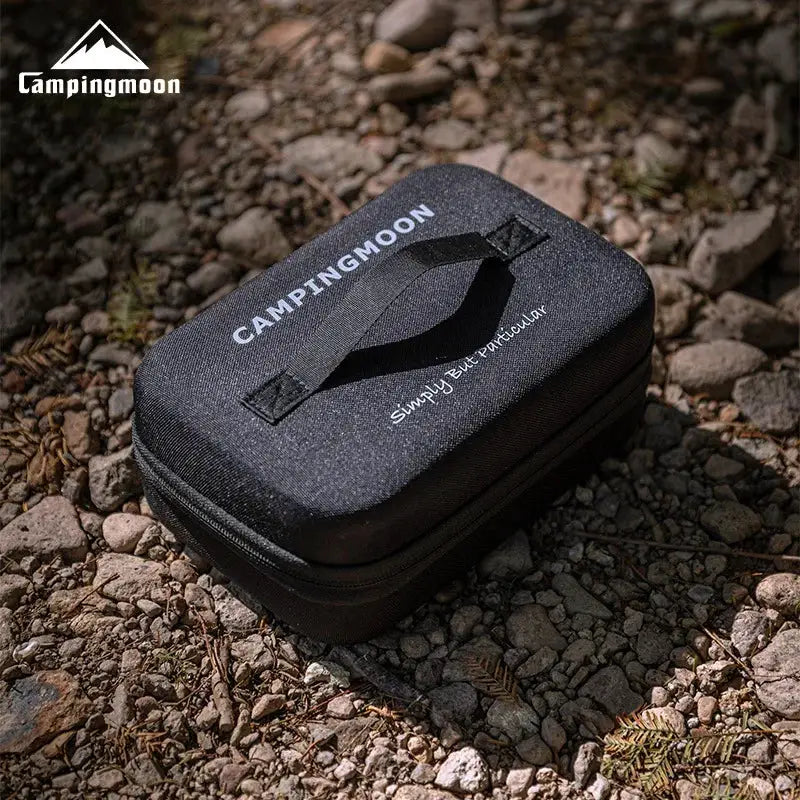 CAMPINGMOON black lunch box case with handle; portable aluminum lunch box