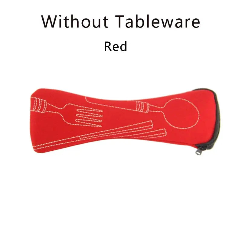 Portable Cutlery Storage Bag For Travel And Picnic Gear Fork Spoon Knife Pouch Organizer ABS Case