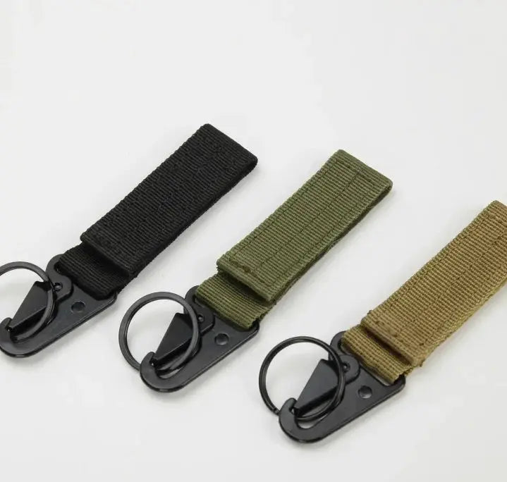 Outdoor Retractable Key Chain With Mountaineering Buckle Anti Loss Anti Theft Metal Cable High Rebound Easy to Pull