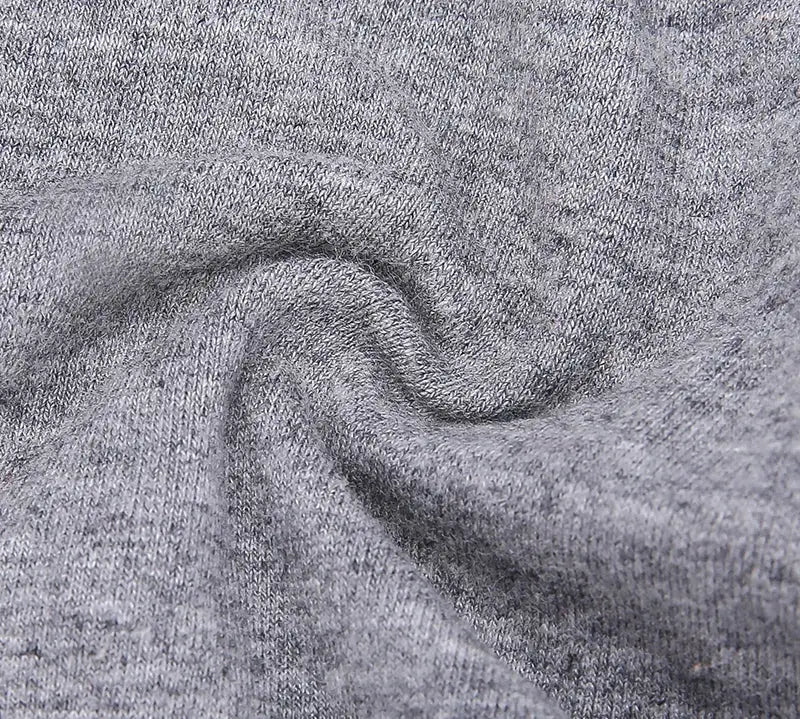 Cotton underwear fabric close-up in grey with soft knit texture, Simples Market