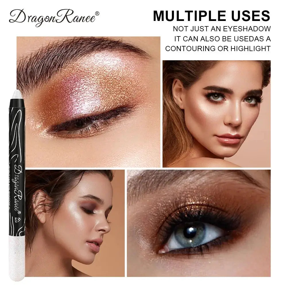 1 Piece Metallic Purple Eyeshadow Pencil Glitter Liner And Highlighter Waterproof Long Lasting Cream Eyeshadow Stick