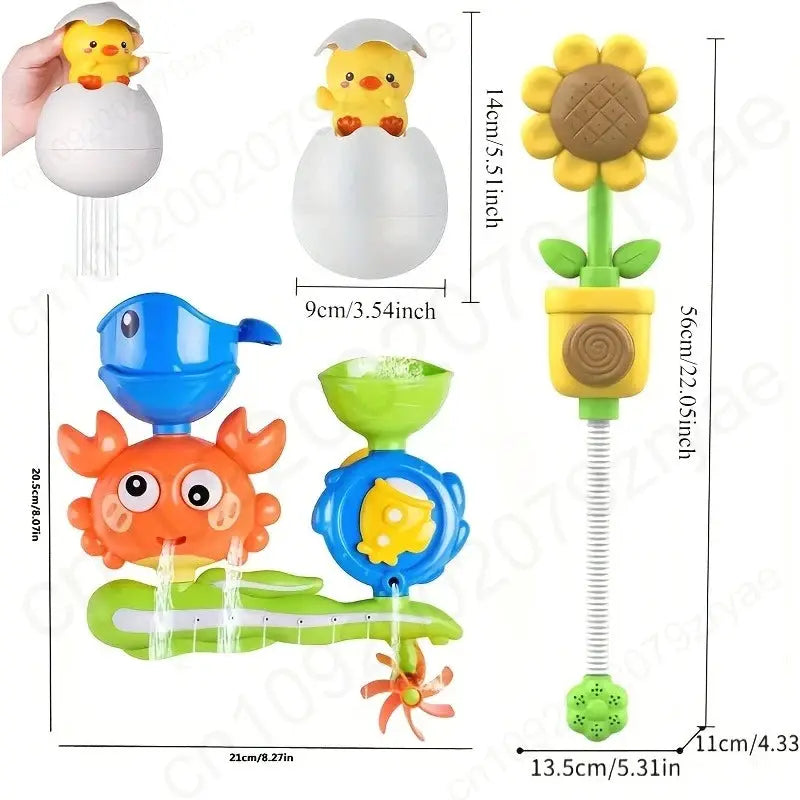 Interactive Suction Cup Bath Toy Set for Kids and Toddlers, Ideal Gift for Halloween and Christmas