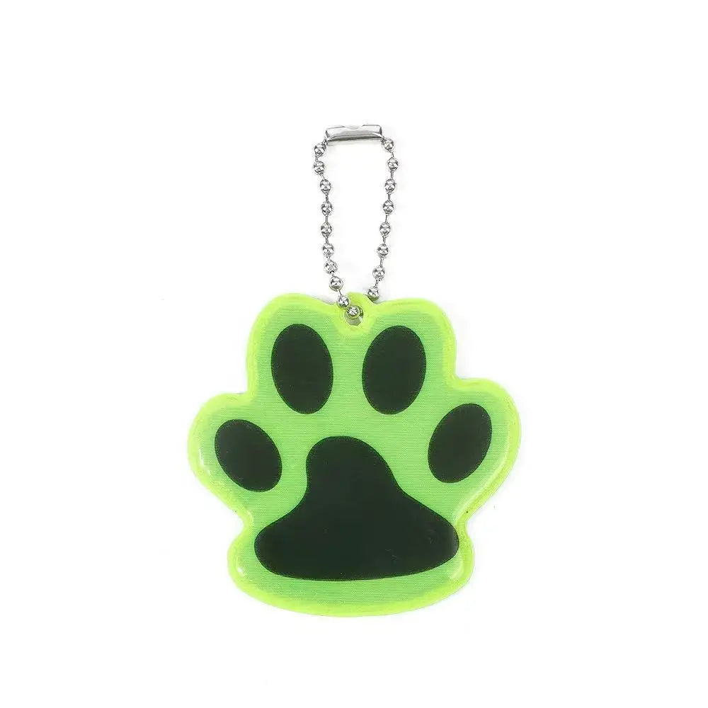 10 Pack Cute Cat Paw Reflective Keychains For Night Safety Double Sided Backpack Accessories Kid And Pet Pendant Gifts
