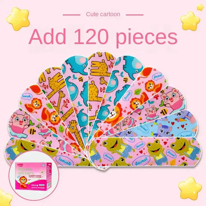 Cartoon Bandages For Kids 120 Pcs Breathable Transparent Waterproof Bandages Hemostatic Patch
