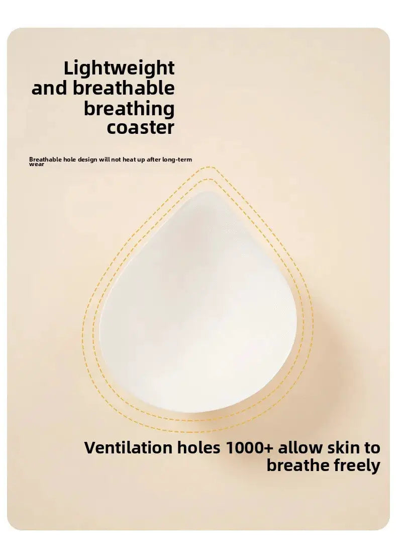 Simples Market bra cup insert; white teardrop pad with ventilation holes for breathable, wireless fit