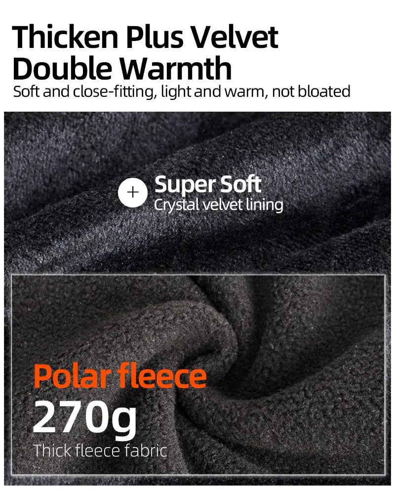 Smart fleece heated vest in black polar fleece 270g thick fabric with crystal velvet lining