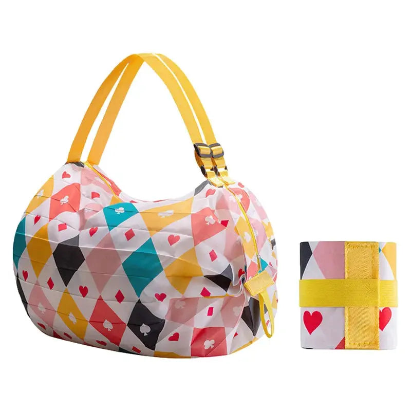 UrbanFold Nylon Foldable Shopping Bag Waterproof Travel Tote For Portable Storage Beach To Grocery