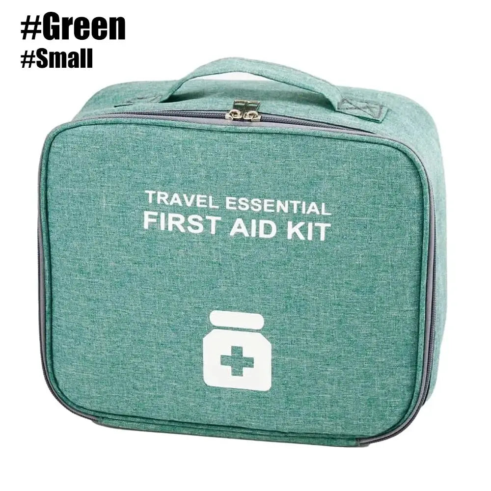 Family First Aid Kit Portable Outdoor Travel Storage Bag Large Capacity Layered Medicine Organizer