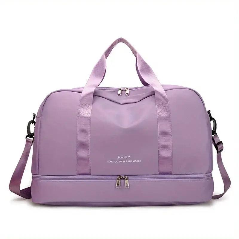 VoyageEase Expandable Travel Duffle Bag For Women Large Capacity Lightweight Weekend Getaway Carrier
