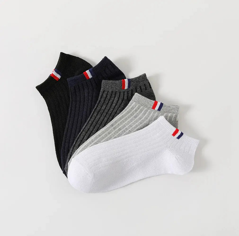 Men Ankle Socks Set 5 To 30 Pairs Breathable Odor Proof Sweat Absorbing Letter Sports Style Invisible Running Socks