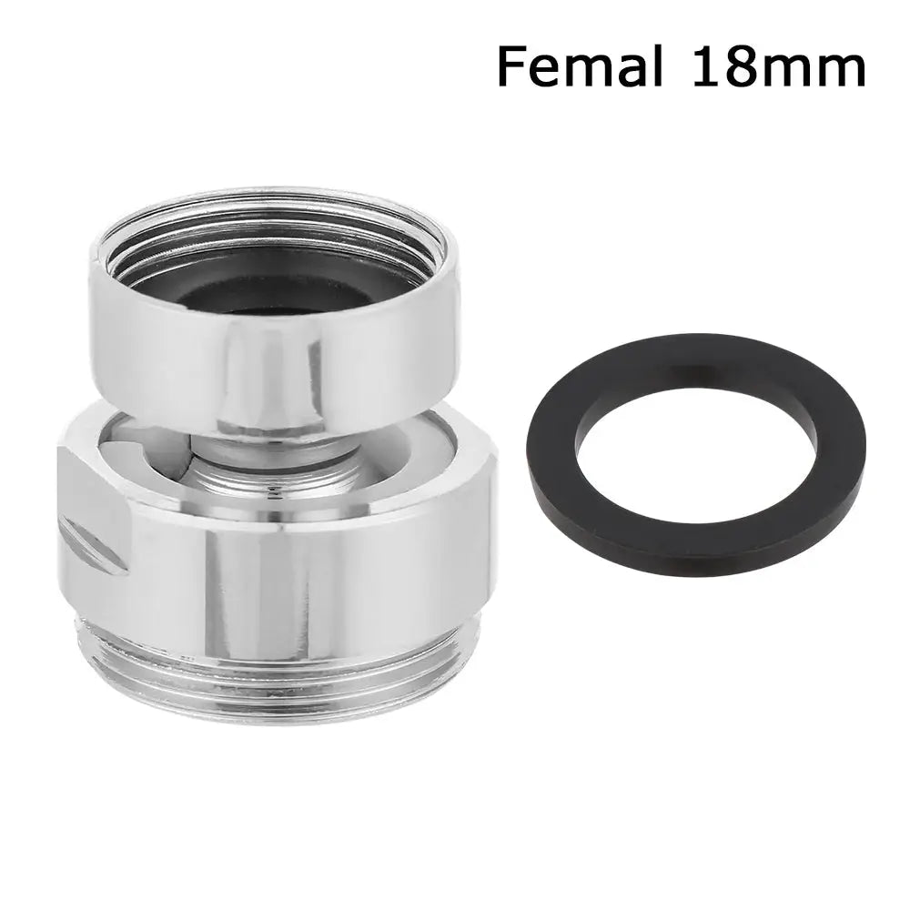 Simples Market chrome swivel faucet aerator adapter with rubber washer, 22mm male