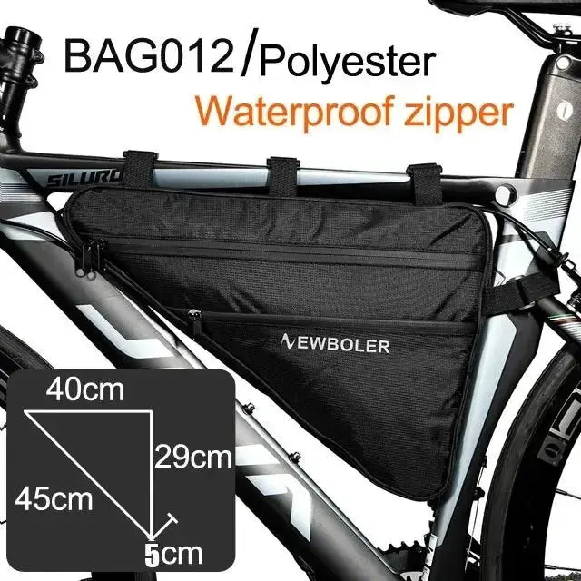 Large Bicycle Triangle Bag Waterproof Frame Front Tube Bag For E Bikes And Bikes 17 Inch And Up