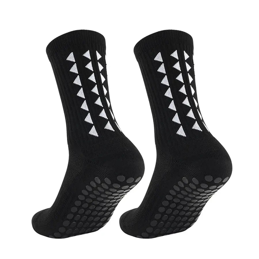 6 Pairs Grip Socks For Men And Women With Towel Bottom Cushioned Crew Length Athletic All Sports Socks