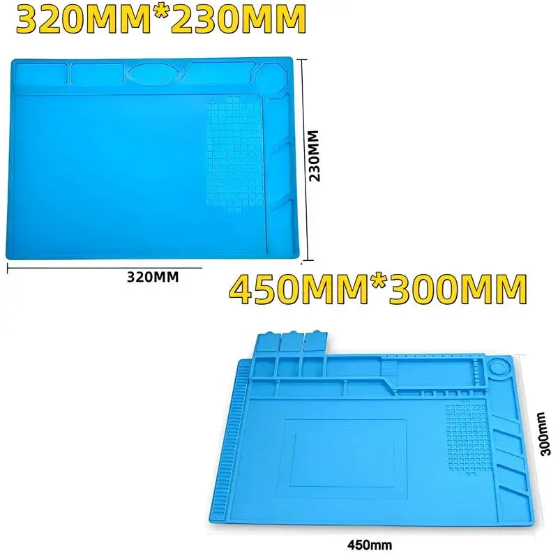 Silicone Soldering Mat ESD Antistatic Heat Resistant Workstation Pad for Electronics Repair and Maintenance