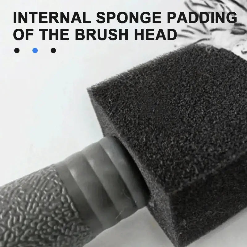 Seametal Portable Plush Car Wheel Hub Brush For Tires And Rims Gentle Microfiber Dirt Removal Tool
