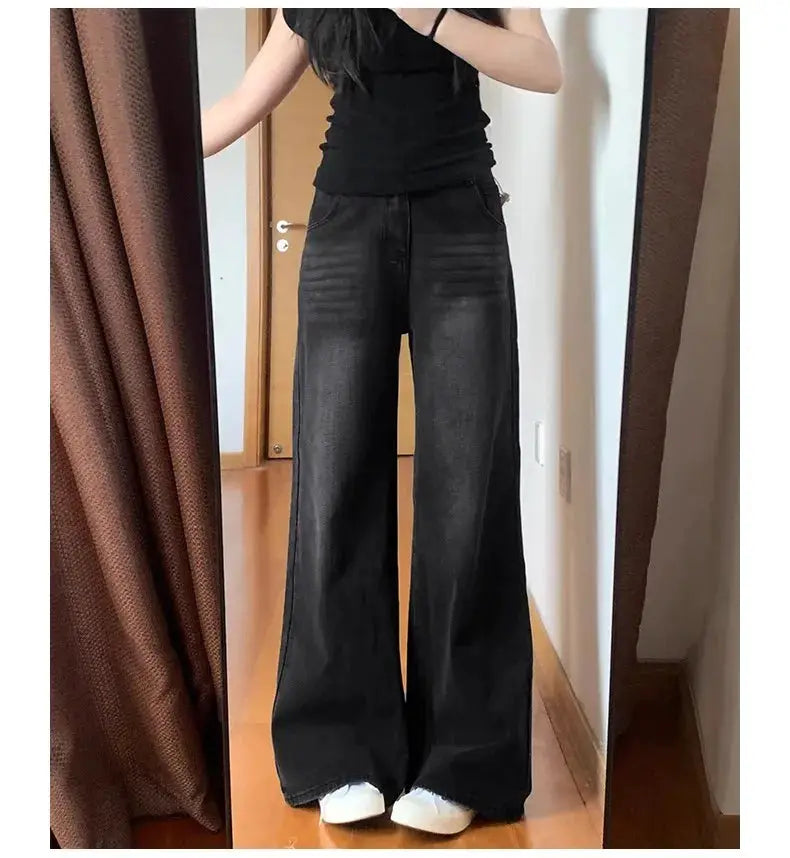 Winter Thick Fleece Jeans Velvet Plush Denim Vintage Slim Trousers