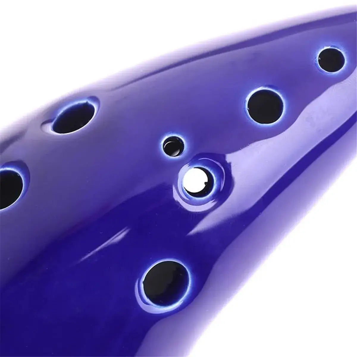Miwayer 12 Tone Alto C Ceramic Ocarina Musical Instrument With Song Book Neck String And Cord Carry Bag Blue