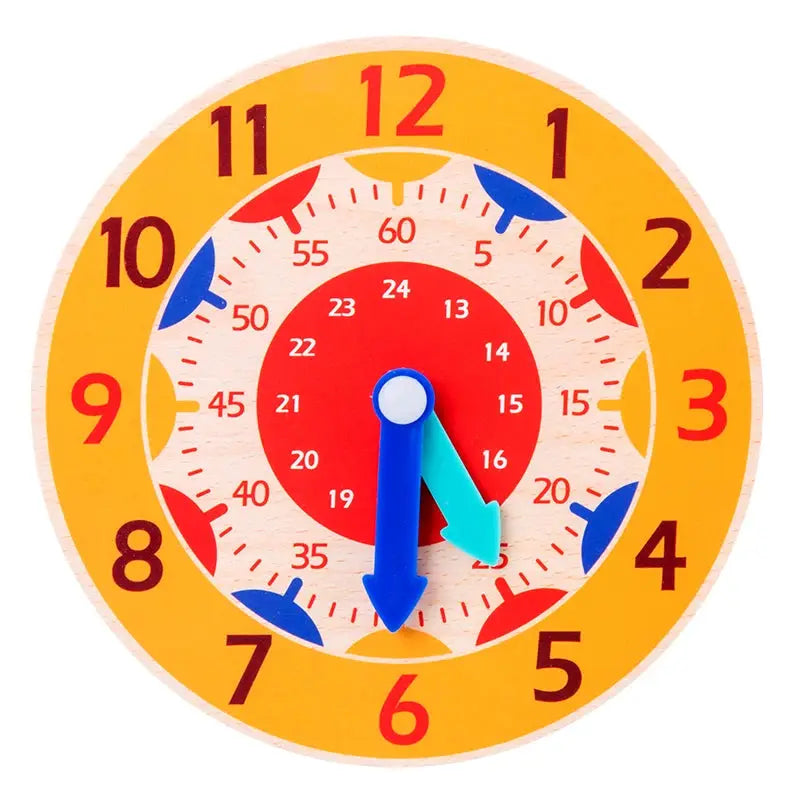 Kids Montessori Wooden Clock Toy For Time Learning Educational Aid For Children Primary School Age 3 12 Tell Time Toy