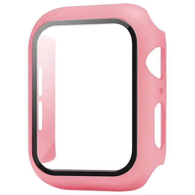Simples Market pink Apple Watch case with glass screen protector for 40–41mm and 44–46mm models