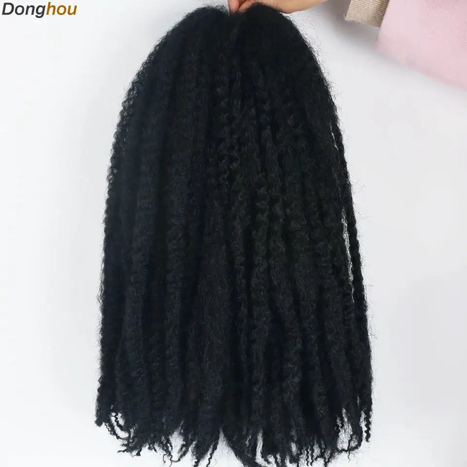 Marley Hair 18-inch braiding hair in black for Afro kinky twists