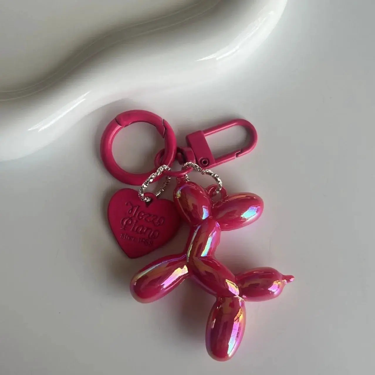 Jelly Balloon Dog Keychain Pendant Cute Cartoon Dog Chain Accessory For Keys Bags Unisex Gift