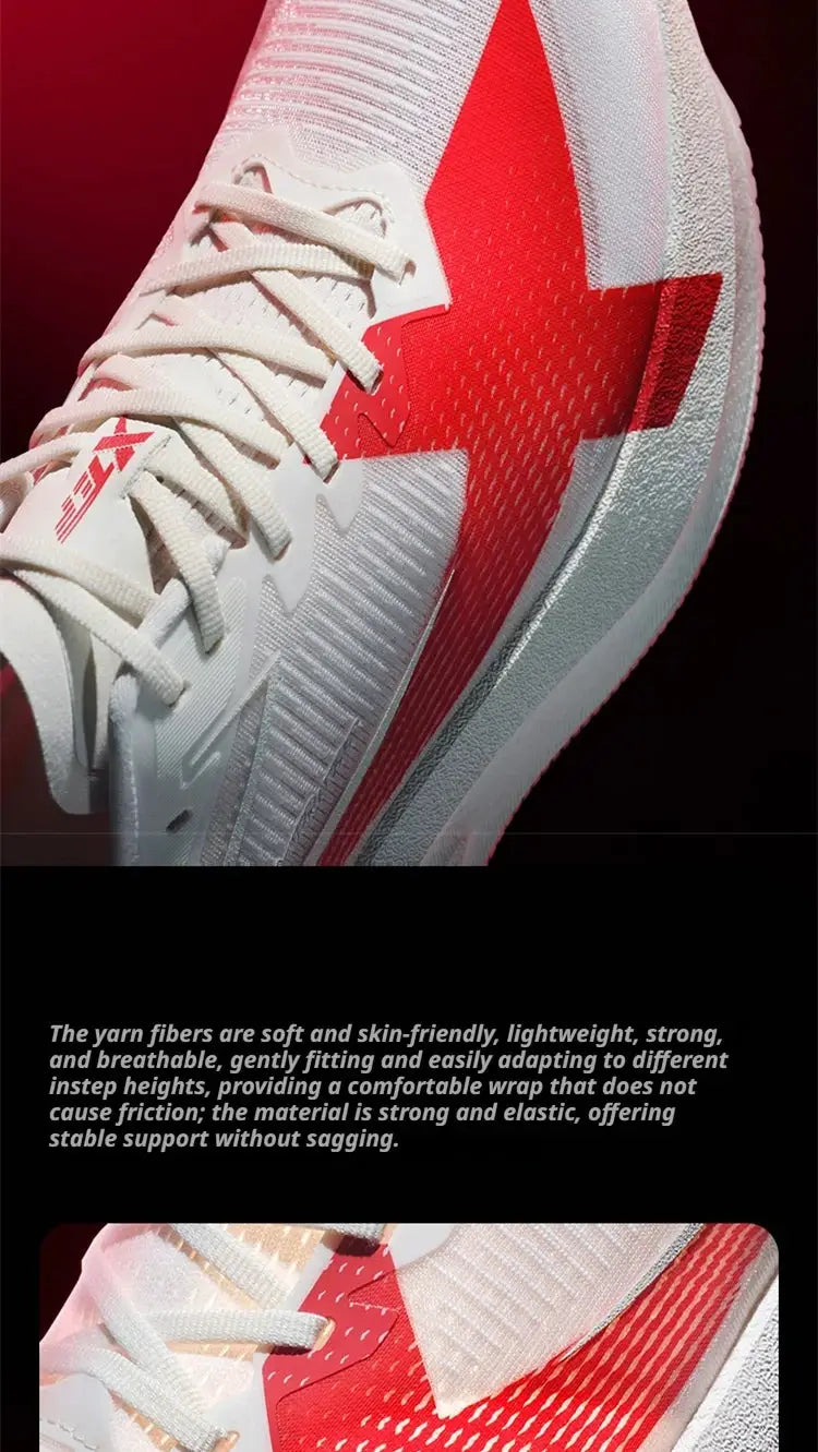 XTEP 2000km PRO men's running shoe, white with red logo accents