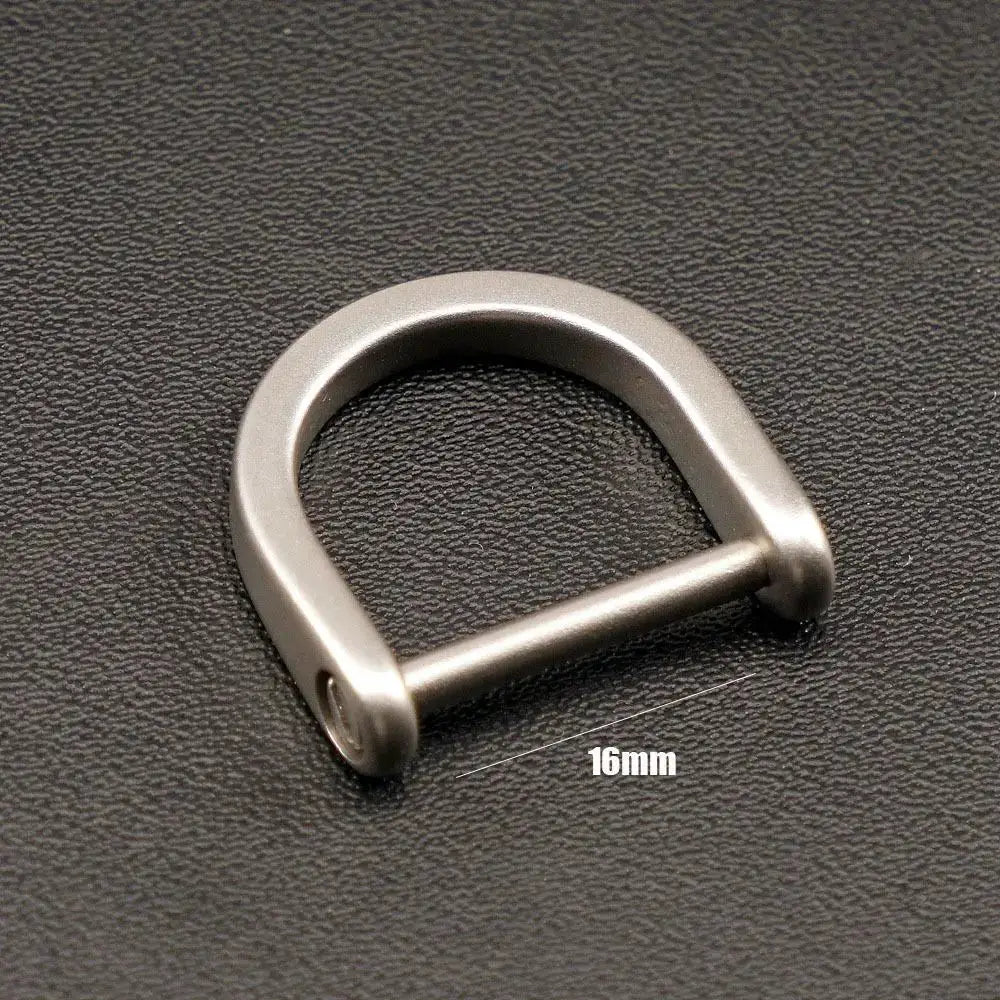 Titanium alloy D-ring buckle, Simples Market, 16mm, silver