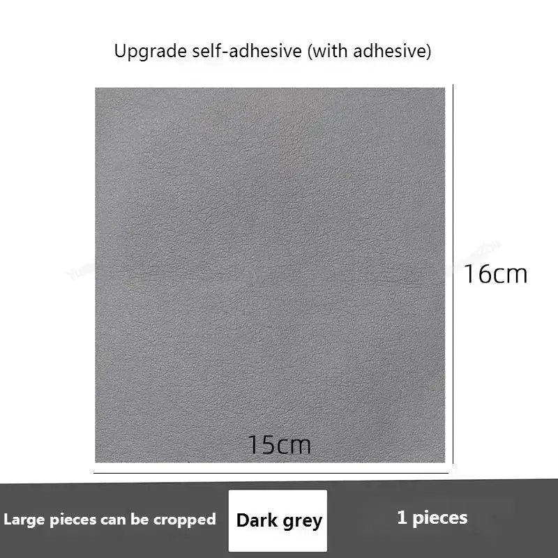 Dark grey self-adhesive sports shoe repair patch, 15×16 cm, 1 piece
