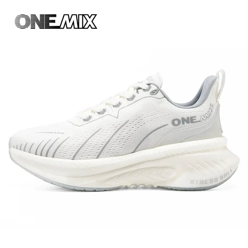 ONEMIX Cushioning Running Shoes For Men And Women Lace Up Heavy Runners Non Slip Outdoor Athletic Sneakers