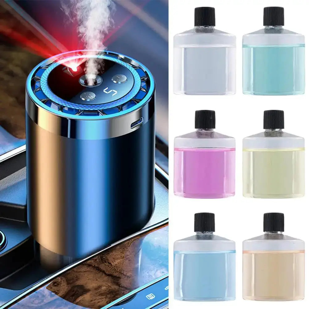 Smart Car Air Freshener With Adjustable Scent Auto Operation And Ambient Starry Light 30-50ml