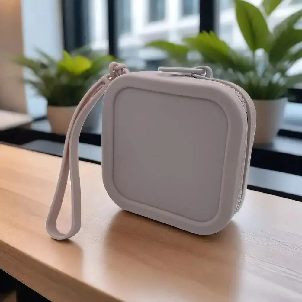 Vintage Silicone Organizer Wallet Coin Purse Waterproof Zipper Earphone Bag Travel Pouch For Students