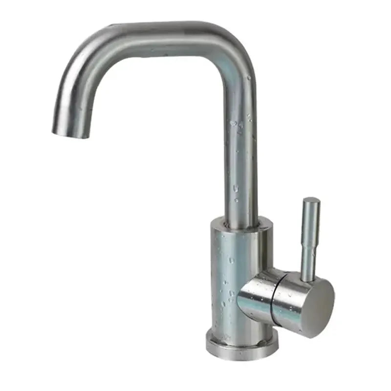 Bathroom basin faucet by Simples Market, 304 stainless steel, chrome finish, single-handle, 360° rotating