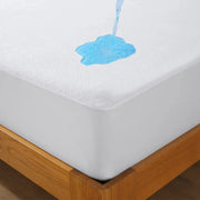 Simples Market white elastic fitted sheet, waterproof terry cloth with deep pocket