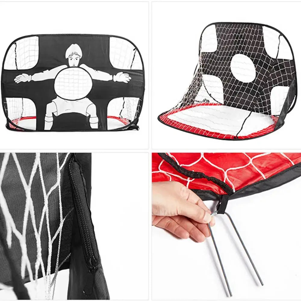 Foldable Nylon Soccer Goal For Kids And Adults Portable Pop Up Net For Backyard Playground Indoor Outdoor Training
