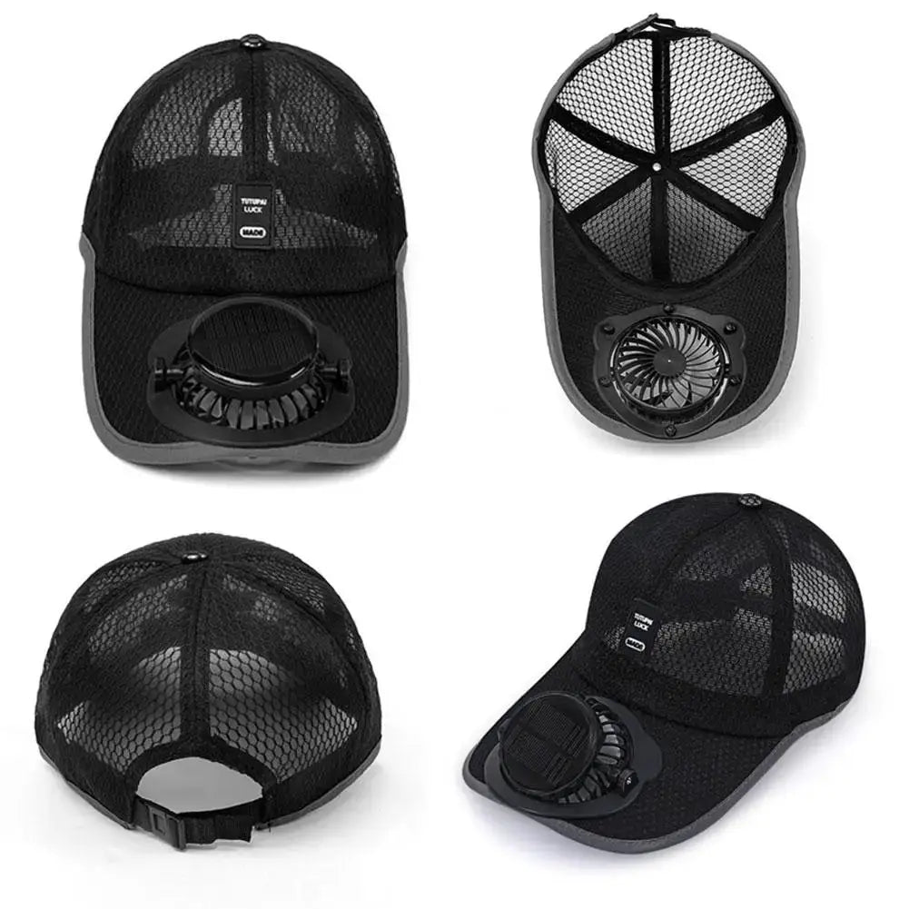 Breathable Sun Hat With Solar Powered Fan Usb Charging Outdoor Sun Protection Sunshade Baseball Cap