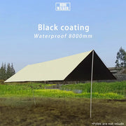 HIDE WALKER Black Coated Tarp Sun Shelter Outdoor Camping Canopy Waterproof 99 Percent UV Block 3x3 3x4 3x5