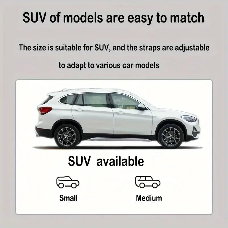 Waterproof SUV trunk mat by Simples Market; scratch-resistant, dirt-resistant backing, two size options: Small and Medium.