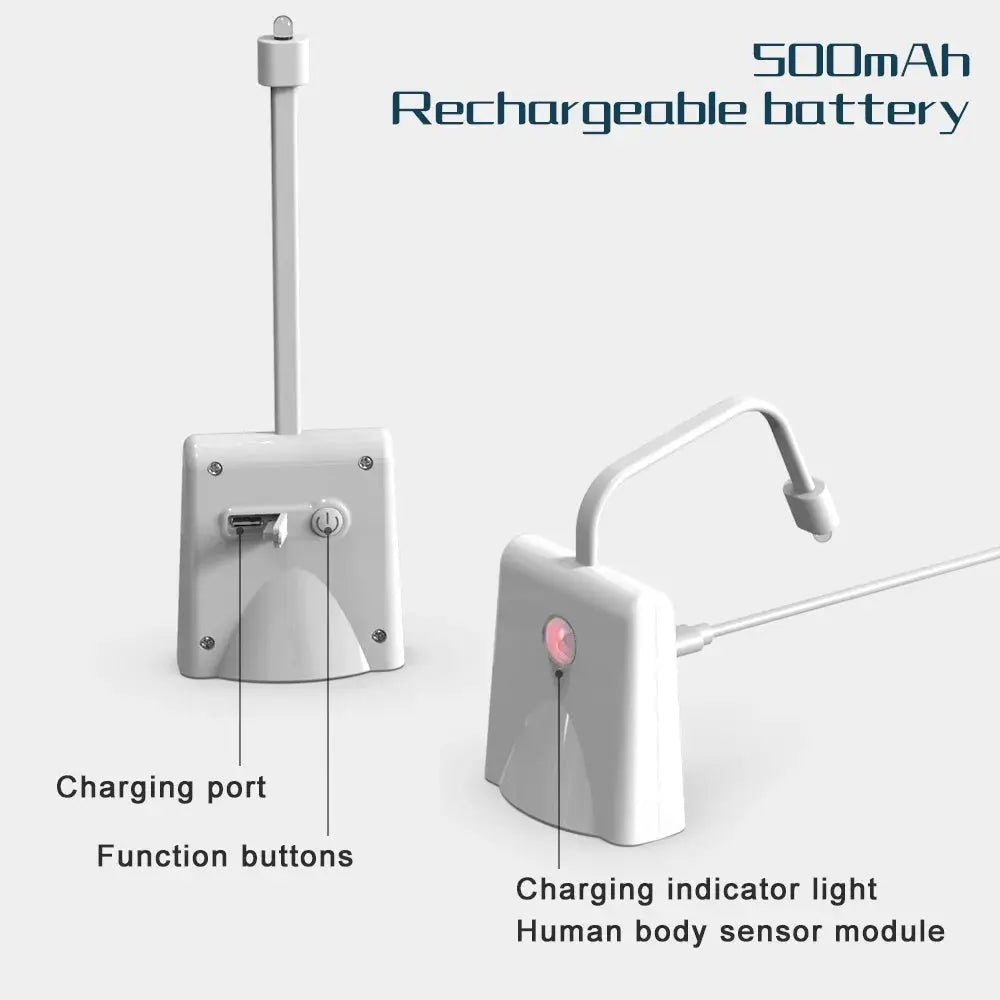 Toilet night light Simples Market with human-sensor module, 500mAh rechargeable battery, colorful projection.