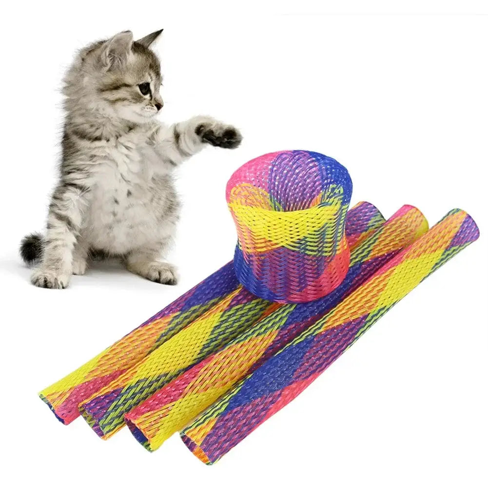Colorful Cat Spring Toys For Paw Grinding And Biting Indoor Fun