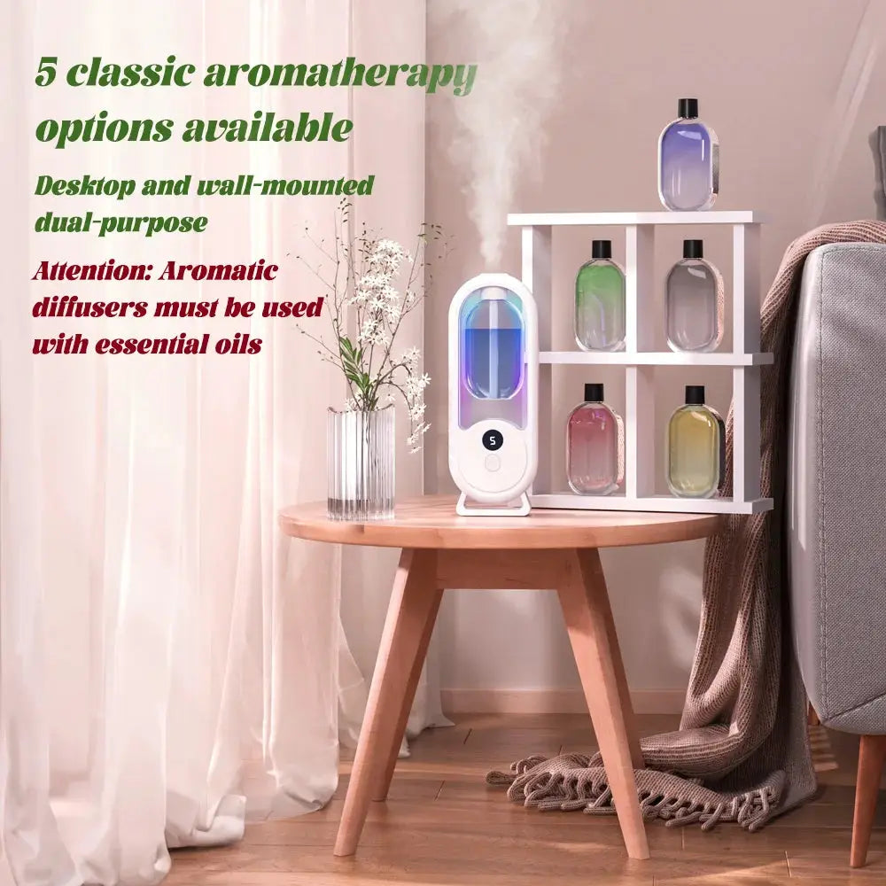 Rechargeable Portable Aroma Diffuser For Essential Oils Aromatherapy With Timed Spray Modes Odor Elimination