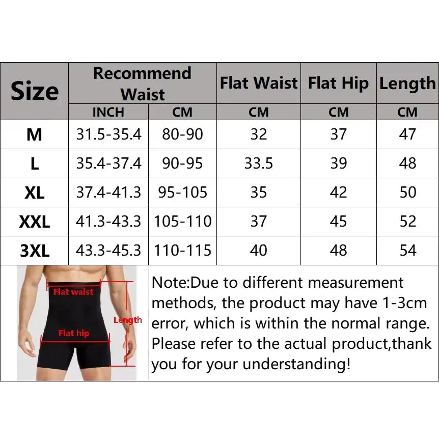 Simples Market men's tummy control waist trainer shorts in black, high-waist body shaper