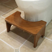 EcoBamboo No Installation Bamboo Squat Toilet Stool Non Slip for Comfort and Posture for Adults and Children